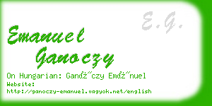 emanuel ganoczy business card